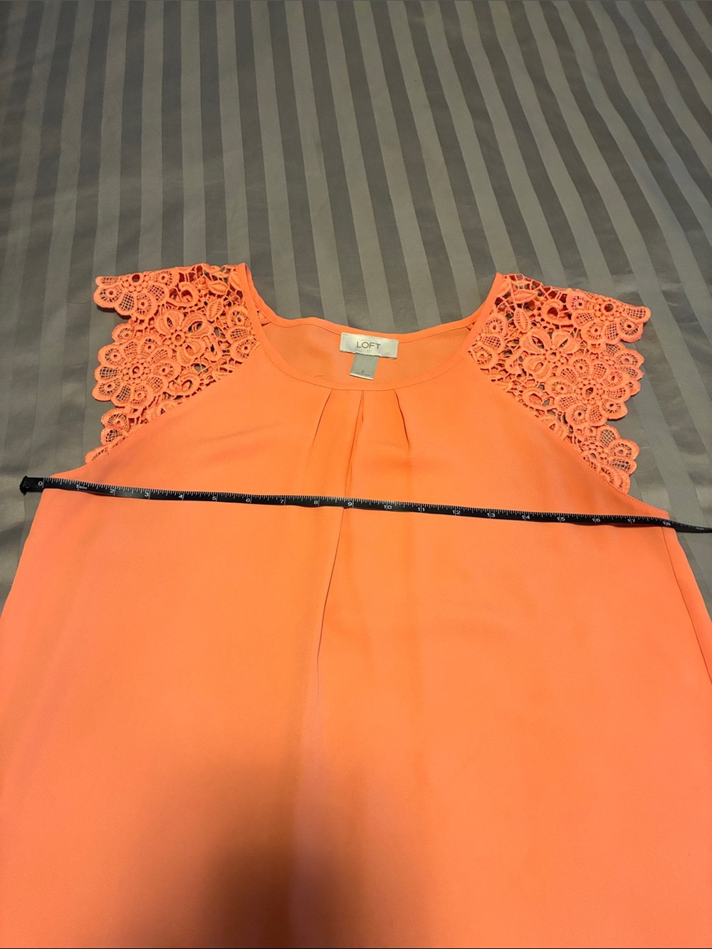 Loft orange eyelet shirt size small